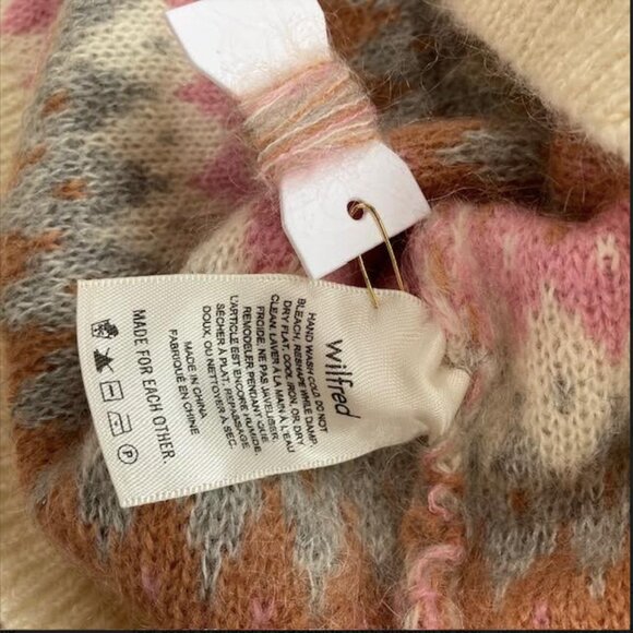 Aritzia Wilfred Cadence Soft Pastel Striped Mohair Blend Sweater (size XXS) - Picture 8 of 11